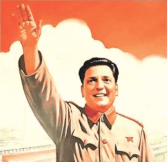 AI-generated image depicting Sergio Massa as a communist.