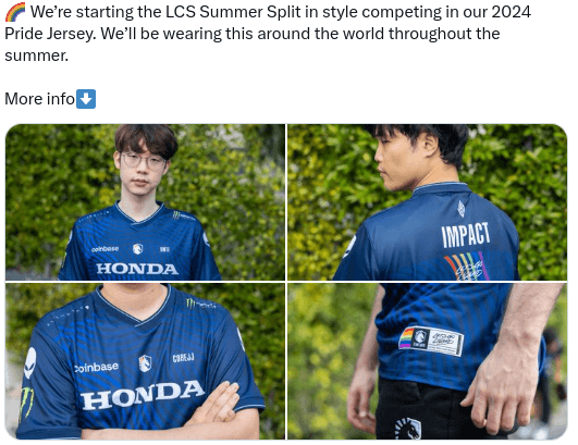 Team Liquid’s jersey for summer 2024