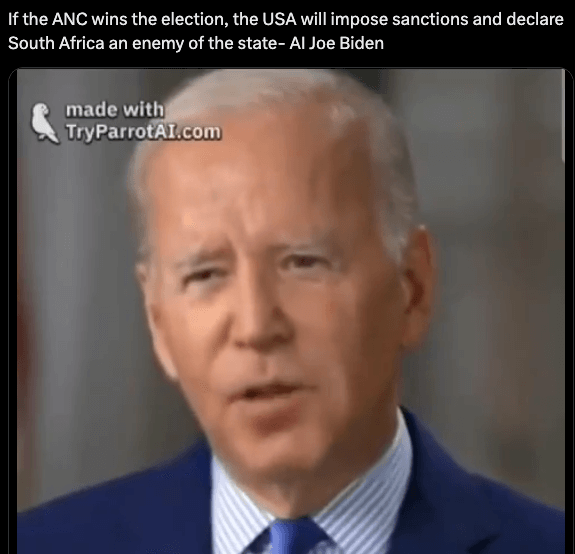 Biden related to South Africa’s 2024 elections.