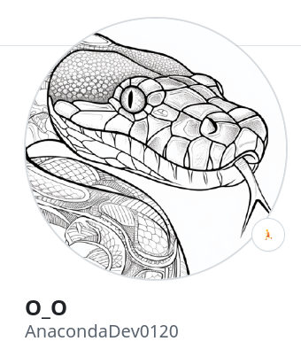 Profile picture, screenname, and username for the AnacondaDev0120 Github account